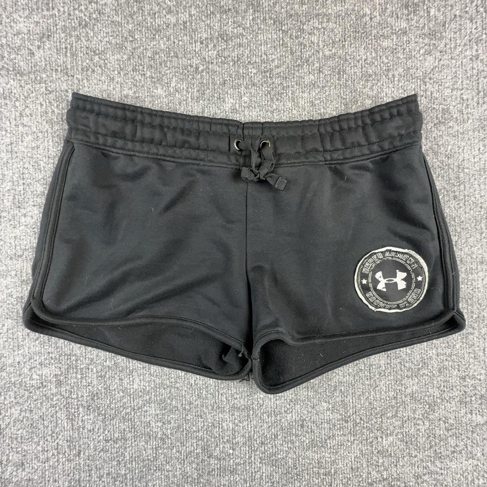 Under Armour Shorts Womens Large Black Jersey 3 Inch Inseam Running Athletic